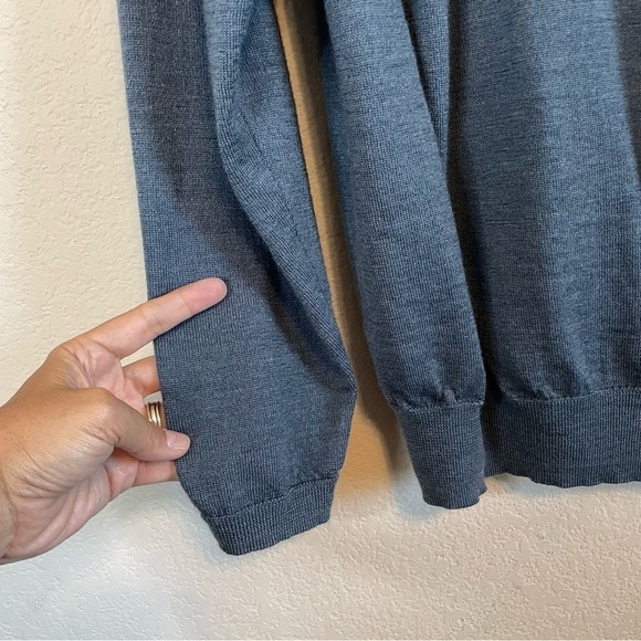 Lululemon Rising Salutation Sweater Heathered Astro Blue Wool Blend W3AFKS - Picture 5 of 10